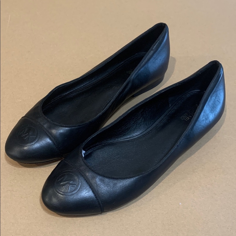 Michael Kors Black Leather Flats